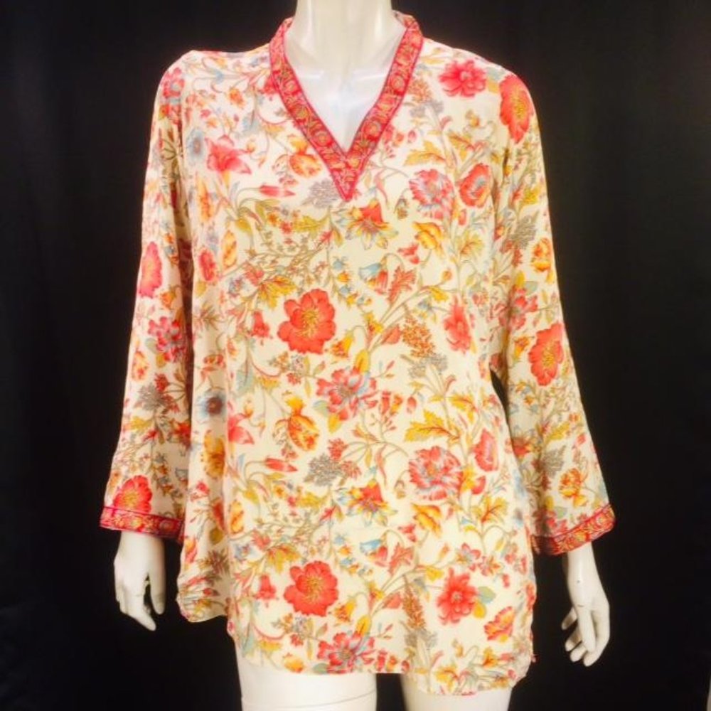 Biba Boho Floral Tunic Top